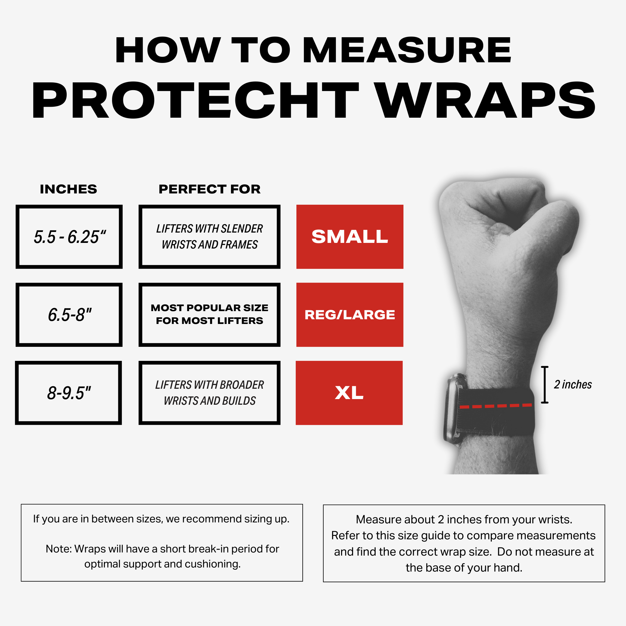 PROTECHT Wraps Sizing Guide Updated